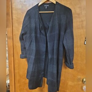 Eileen Fisher Black Cardigan Soft Lightweight Sweater